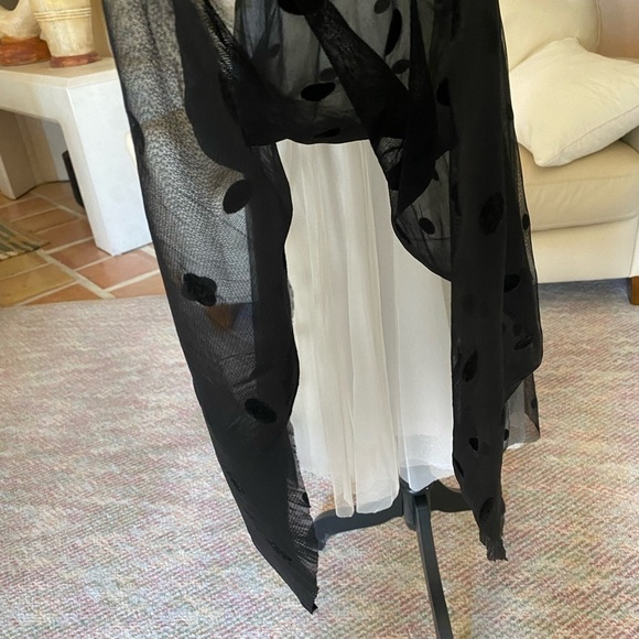 ALEXIA ADMOR New York Dotted Organza Tulle Chiffon Maxi Skirt Gothic Size 6 - Picture 4 of 11